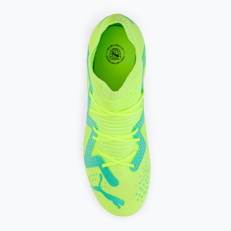 Scarpe da calcio PUMA Future Match FG/AG giallo veloce/puma nero/elettrico menta piperita per bambini 6