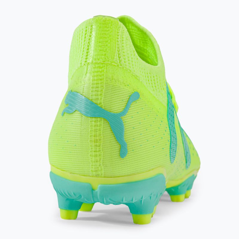 Scarpe da calcio PUMA Future Match FG/AG giallo veloce/puma nero/elettrico menta piperita per bambini 9
