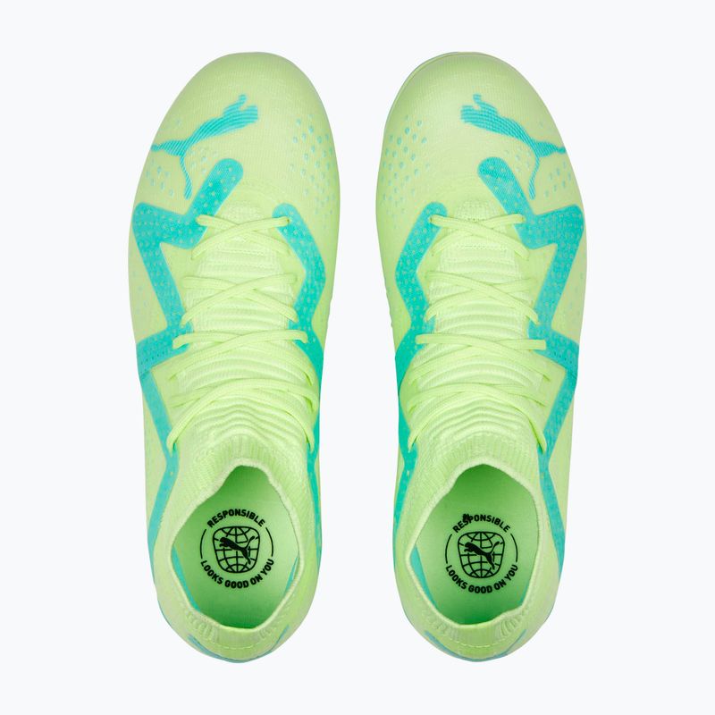 Scarpe da calcio PUMA Future Match FG/AG giallo veloce/puma nero/elettrico menta piperita per bambini 13