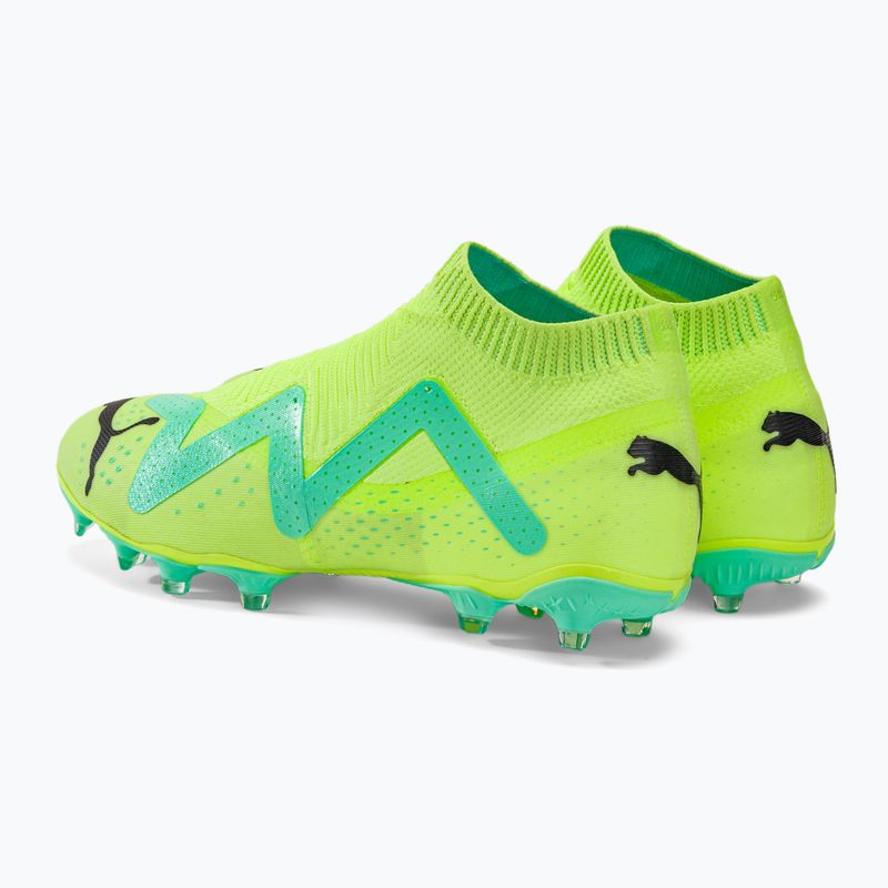 Scarpe da calcio da uomo PUMA Future Match+ LL FG/AG giallo veloce/puma nero/elettrico menta piperita 3