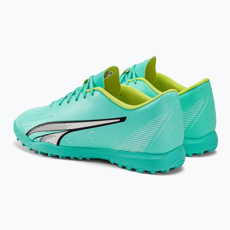 Scarpe da calcio PUMA Ultra Play TT da uomo, blu elettrico/puma bianco/giallo veloce 3