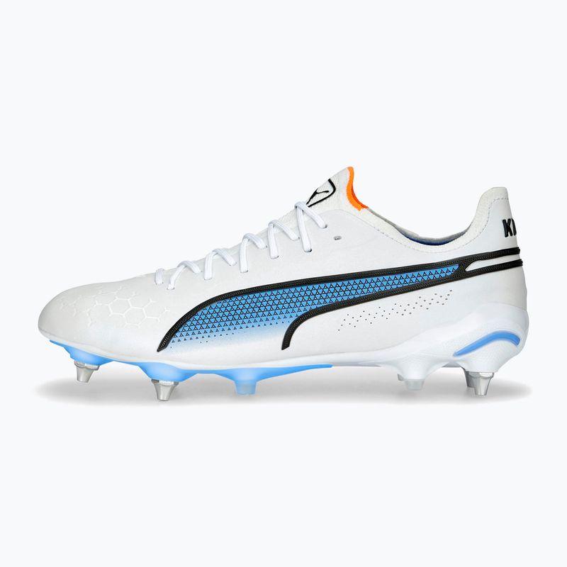 PUMA King Ultimate MXSG scarpe da calcio da uomo puma bianco/puma nero/blu glimmer/ultra orange 11