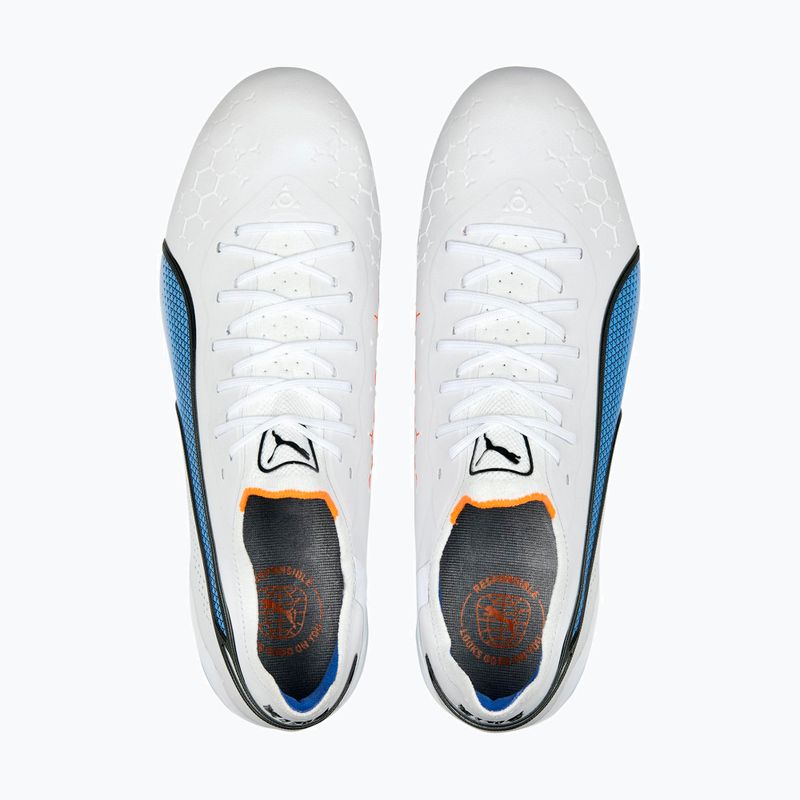 PUMA King Ultimate MXSG scarpe da calcio da uomo puma bianco/puma nero/blu glimmer/ultra orange 15