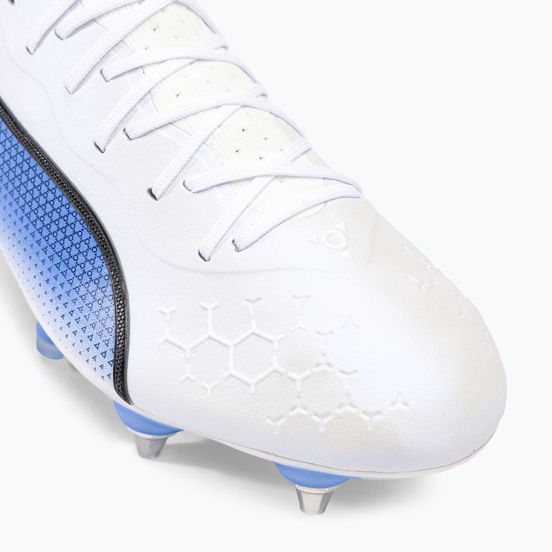 PUMA King Ultimate MXSG scarpe da calcio da uomo puma bianco/puma nero/blu glimmer/ultra orange 7