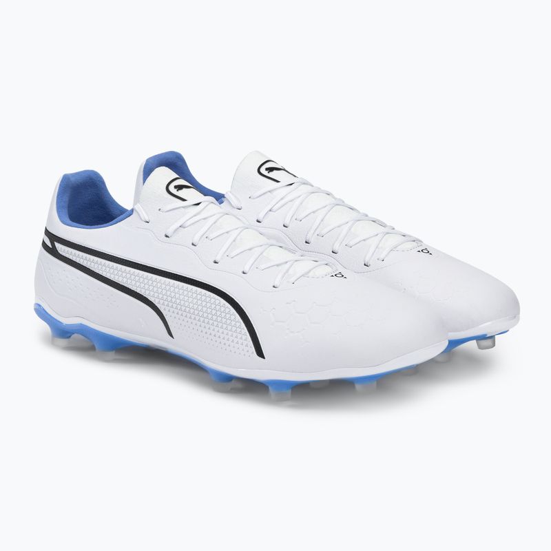 PUMA King Pro FG/AG scarpe da calcio uomo puma bianco/nero/blu glimmer/ultra orange 4