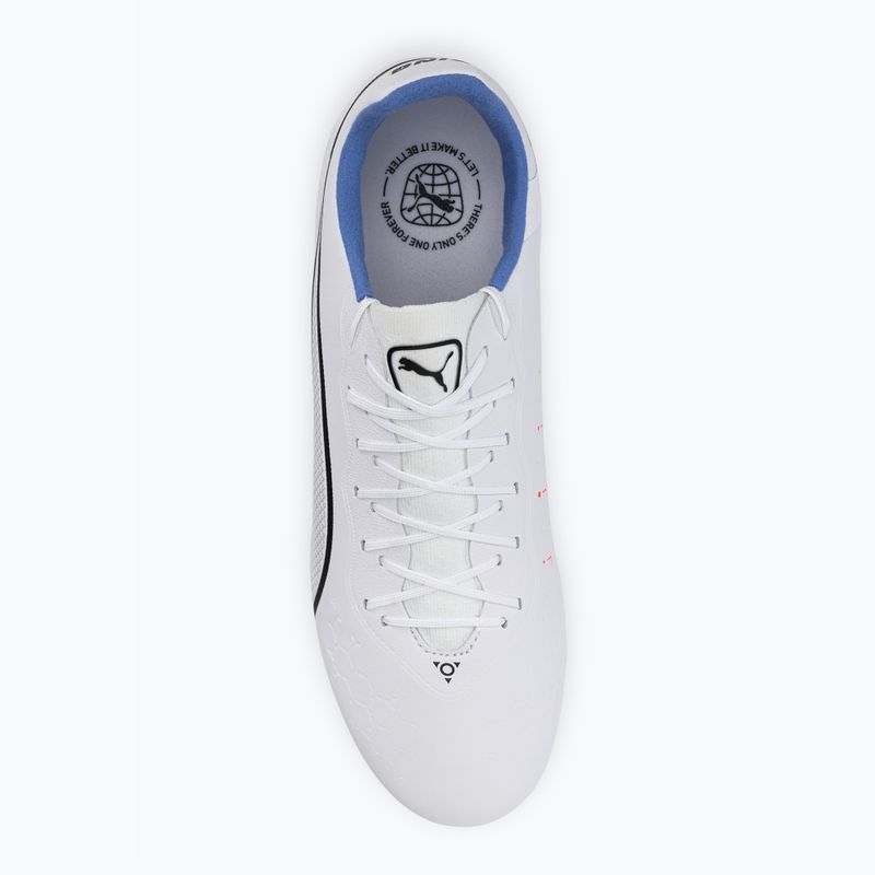 PUMA King Pro FG/AG scarpe da calcio uomo puma bianco/nero/blu glimmer/ultra orange 6