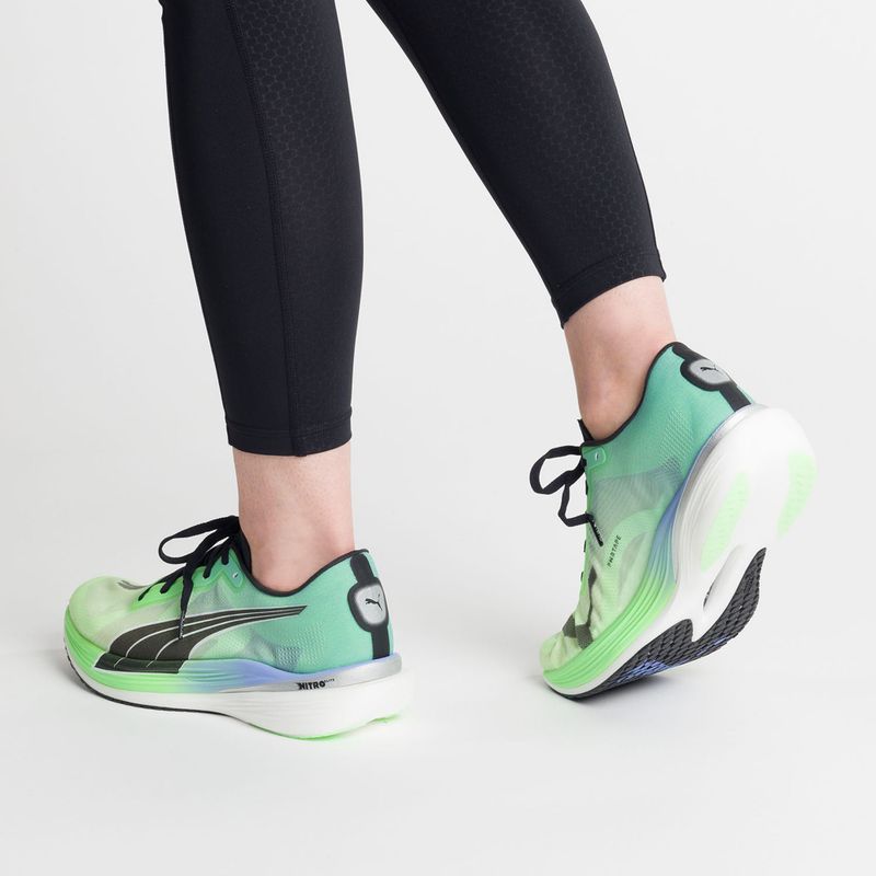 Scarpe da corsa da donna PUMA Deviate Nitro Elite 2 Wns fizzy lime/royal sapphire/puma nero 3