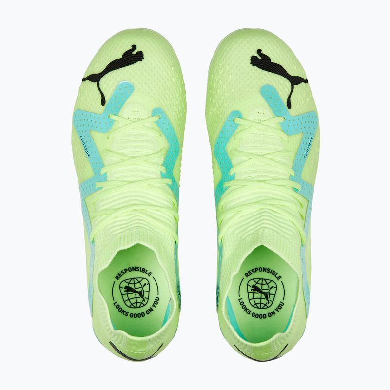 Scarpe da calcio per bambini PUMA Future Pro FG/AG giallo veloce/puma nero/elettrico menta piperita 13