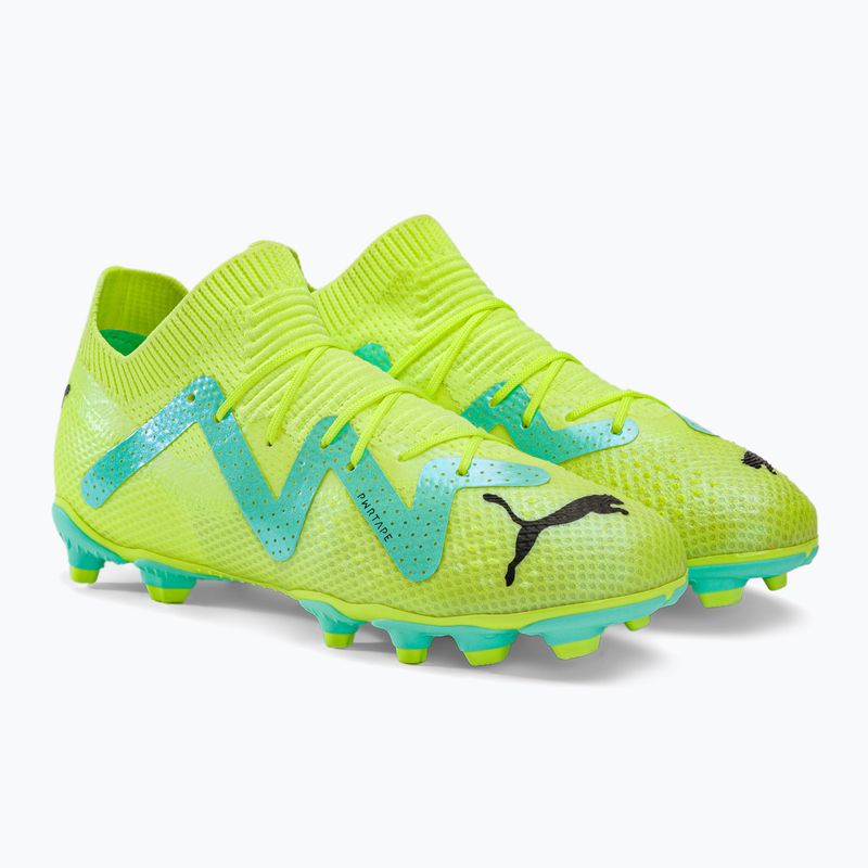 Scarpe da calcio per bambini PUMA Future Pro FG/AG giallo veloce/puma nero/elettrico menta piperita 4
