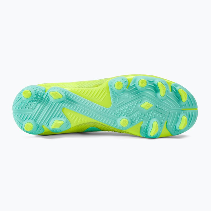 Scarpe da calcio per bambini PUMA Future Pro FG/AG giallo veloce/puma nero/elettrico menta piperita 5
