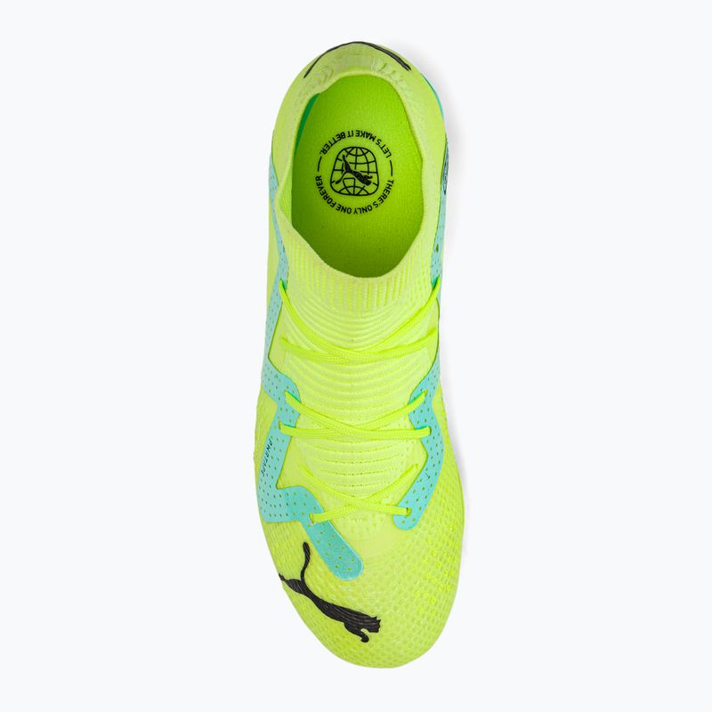 Scarpe da calcio per bambini PUMA Future Pro FG/AG giallo veloce/puma nero/elettrico menta piperita 6