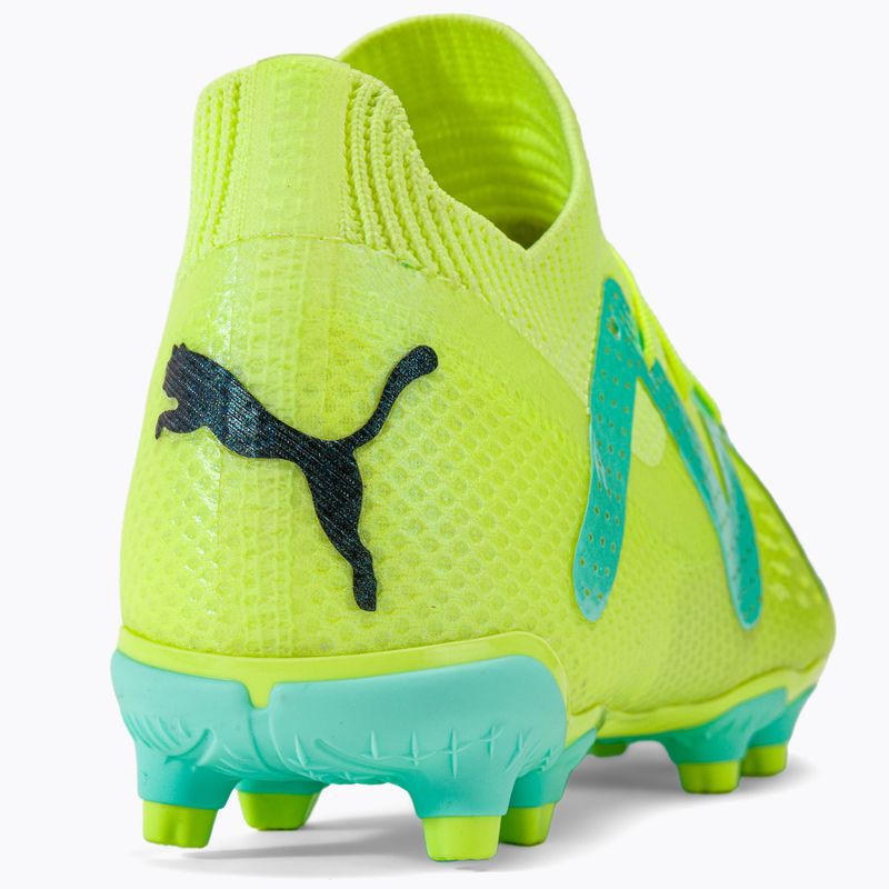 Scarpe da calcio per bambini PUMA Future Pro FG/AG giallo veloce/puma nero/elettrico menta piperita 8