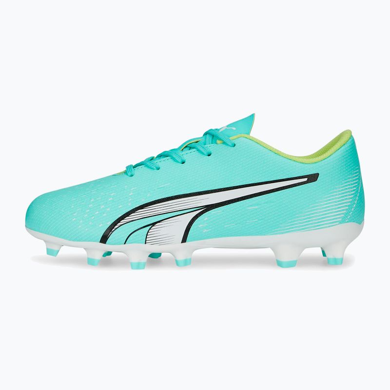 Scarpe da calcio PUMA Ultra Play FG/AG electric peppermint/puma white/fast yellow da bambino 10