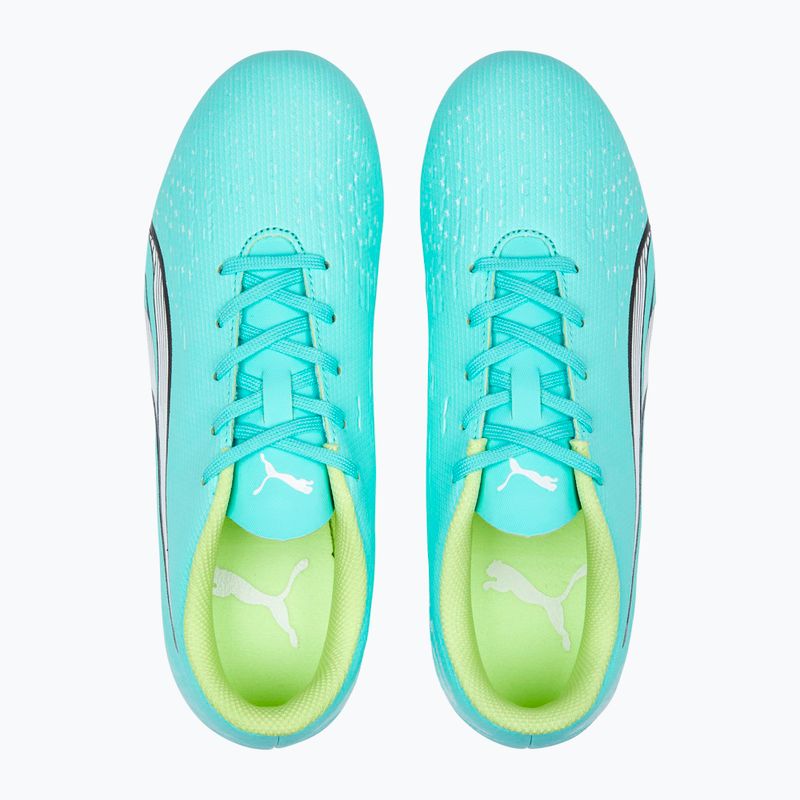 Scarpe da calcio PUMA Ultra Play FG/AG electric peppermint/puma white/fast yellow da bambino 13