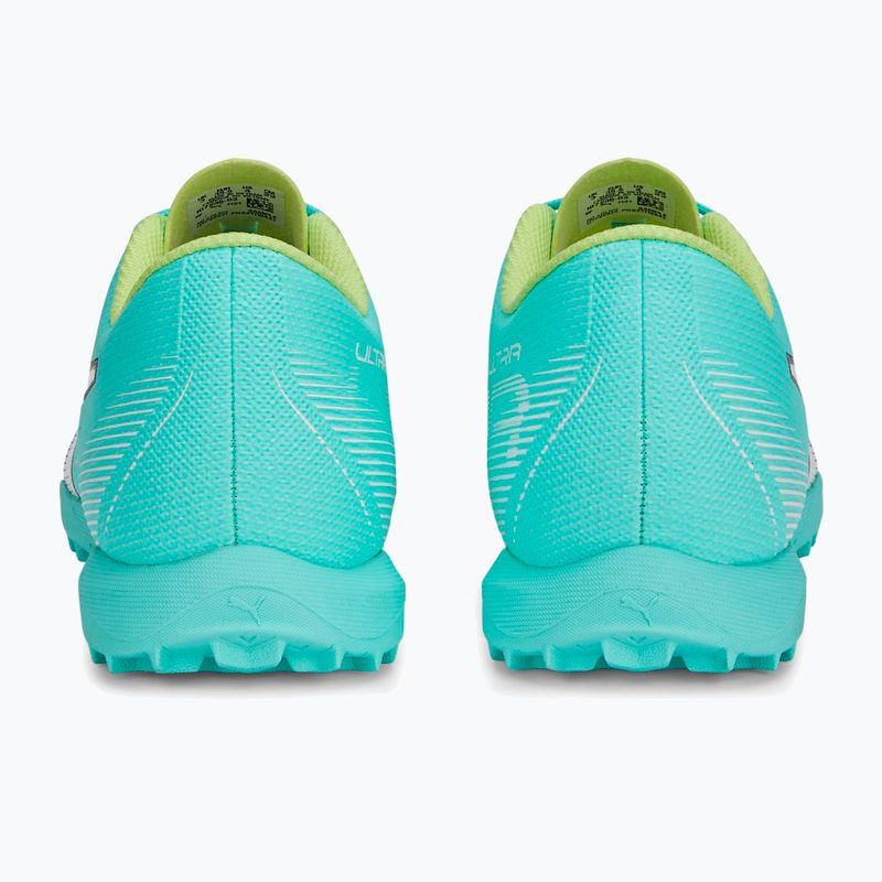 Scarpe da calcio PUMA Ultra Play TT electric peppermint/puma white/fast yellow per bambini 12