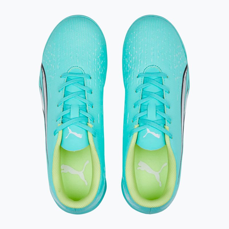 Scarpe da calcio PUMA Ultra Play TT electric peppermint/puma white/fast yellow per bambini 13