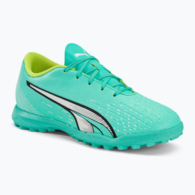 Scarpe da calcio PUMA Ultra Play TT electric peppermint/puma white/fast yellow per bambini