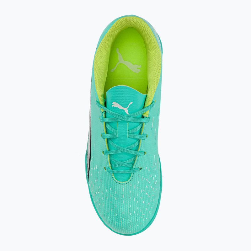 Scarpe da calcio PUMA Ultra Play TT electric peppermint/puma white/fast yellow per bambini 6