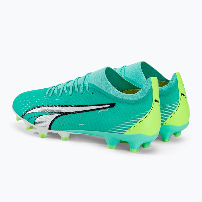 PUMA Ultra Match FG/AG scarpe da calcio uomo electric peppermint/puma bianco/fast yellow 3