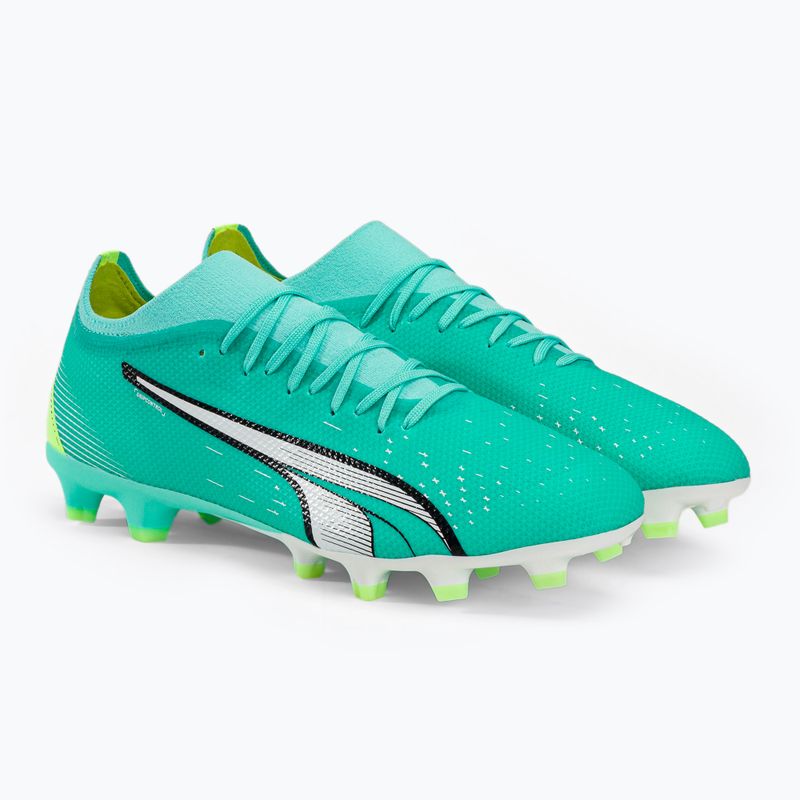 PUMA Ultra Match FG/AG scarpe da calcio uomo electric peppermint/puma bianco/fast yellow 4