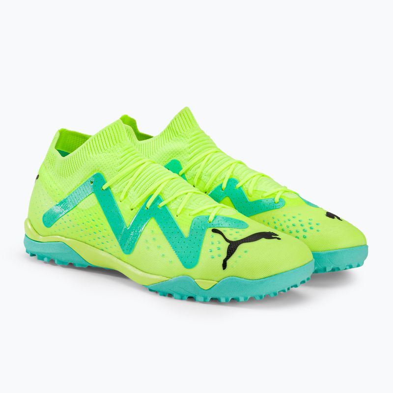 PUMA Future Match TT scarpe da calcio da uomo giallo veloce/puma nero/elettrico menta piperita 4