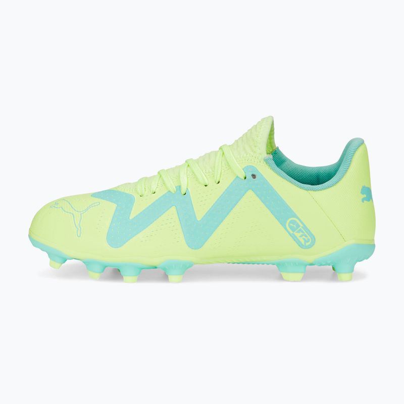 Scarpe da calcio per bambini PUMA Future Play FG/AG giallo veloce/puma nero/elettrico menta piperita 11