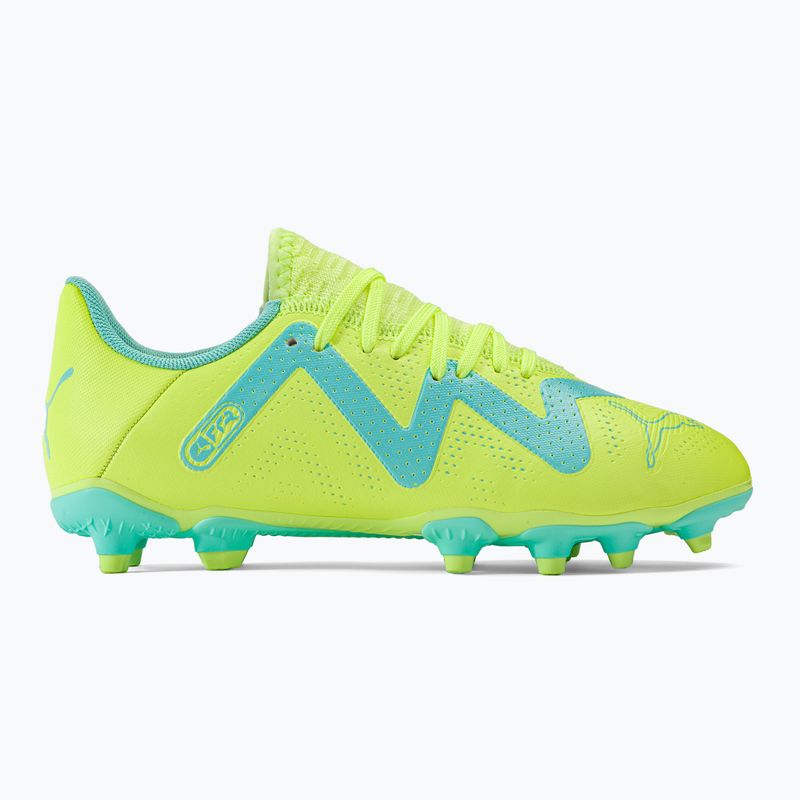 Scarpe da calcio per bambini PUMA Future Play FG/AG giallo veloce/puma nero/elettrico menta piperita 2