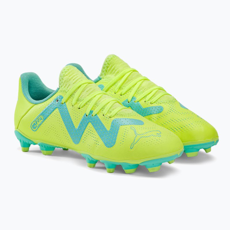 Scarpe da calcio per bambini PUMA Future Play FG/AG giallo veloce/puma nero/elettrico menta piperita 4