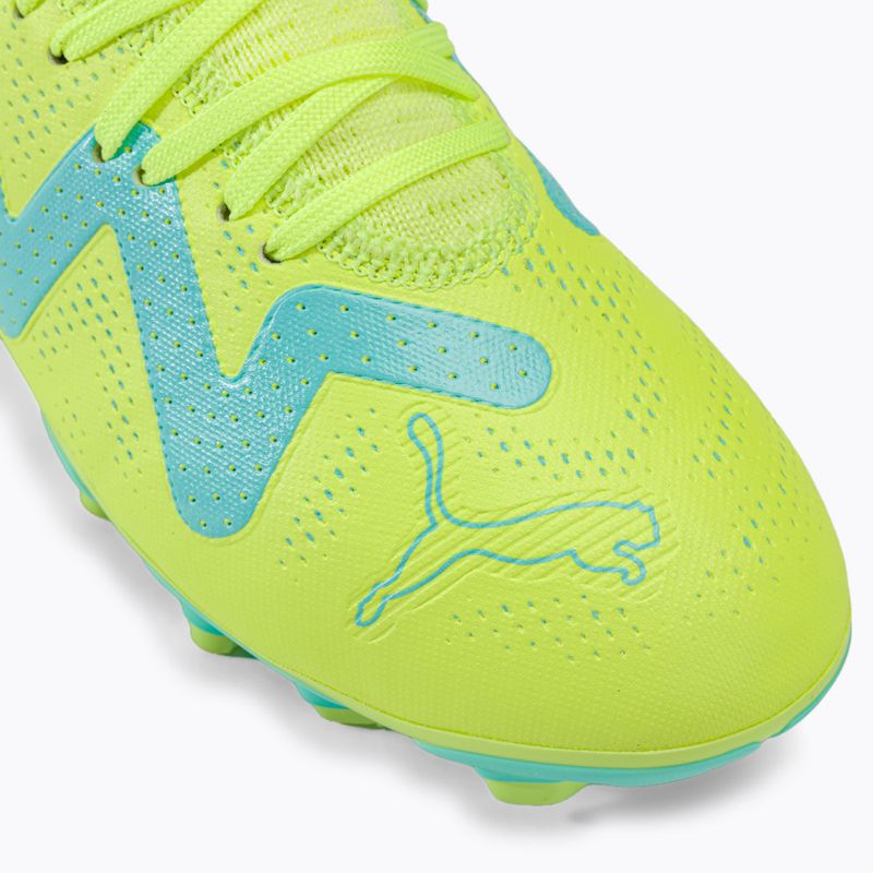 Scarpe da calcio per bambini PUMA Future Play FG/AG giallo veloce/puma nero/elettrico menta piperita 7