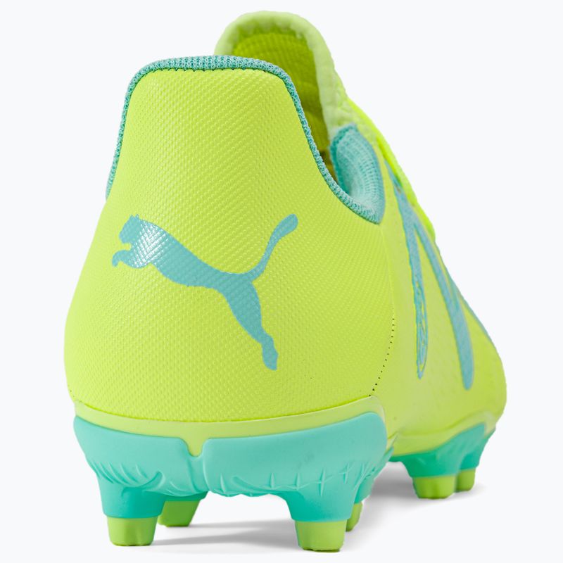 Scarpe da calcio per bambini PUMA Future Play FG/AG giallo veloce/puma nero/elettrico menta piperita 9