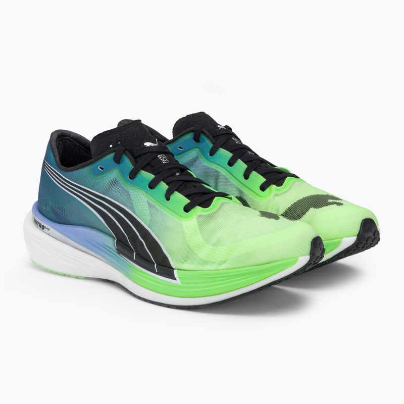 Scarpe da corsa da uomo PUMA Deviate Nitro Elite 2 fizzy lime/royal sapphire/puma nero 4