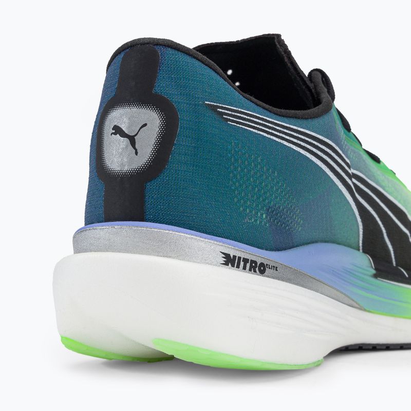 Scarpe da corsa da uomo PUMA Deviate Nitro Elite 2 fizzy lime/royal sapphire/puma nero 8