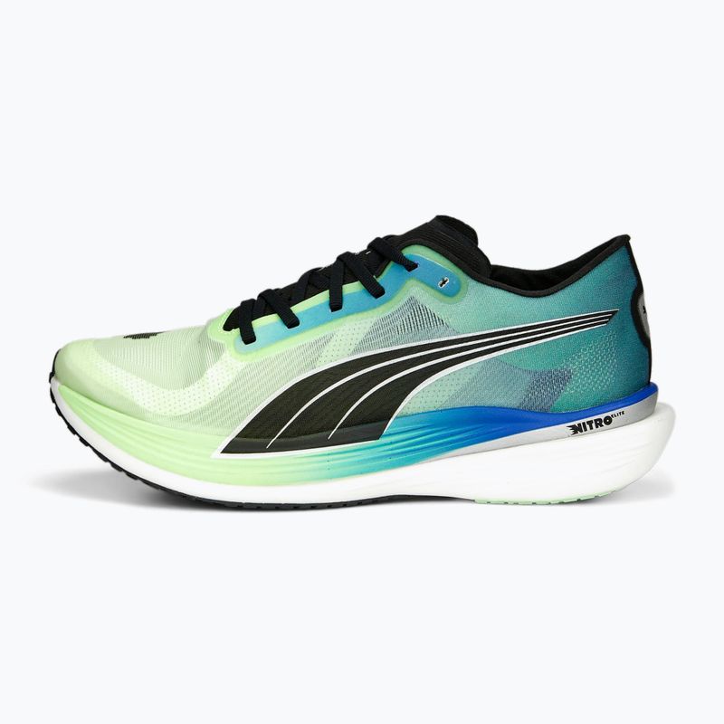 Scarpe da corsa da uomo PUMA Deviate Nitro Elite 2 fizzy lime/royal sapphire/puma nero 12