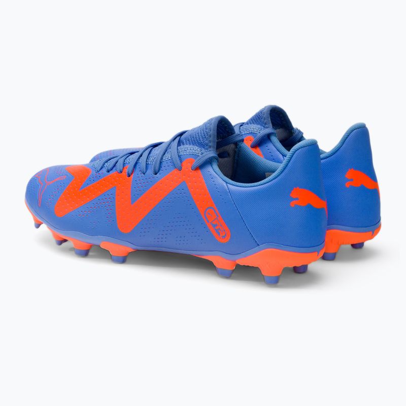 Scarpe da calcio da uomo PUMA Future Play FG/AG blu glimmer/puma bianco/ultra orange 3