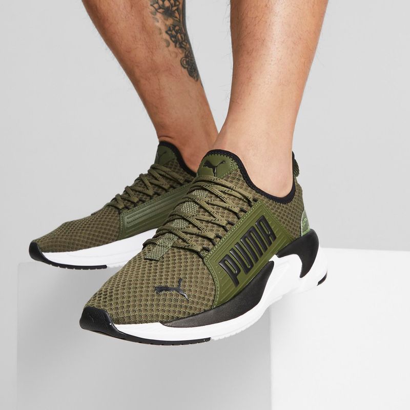 Scarpe da ginnastica da uomo PUMA Softride Premier Slip On Tiger Camo verde muschio/puma nero 2