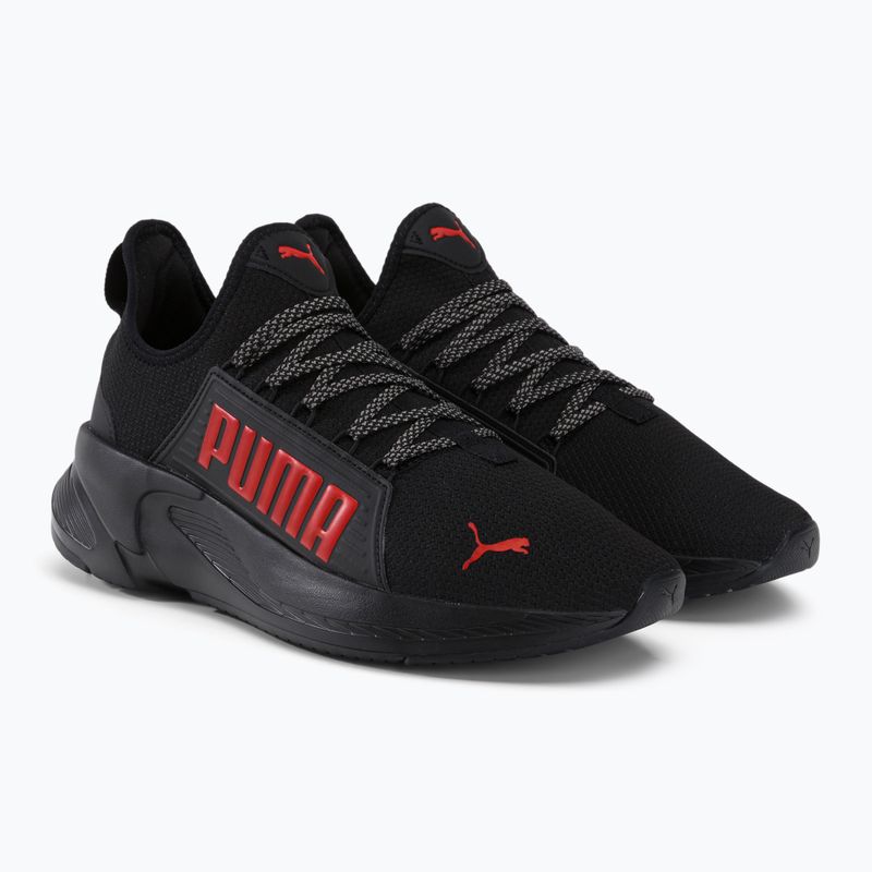 Scarpe da corsa da uomo PUMA Softride Premier Slip-On puma nero/per sempre rosso/grigio scuro freddo 4