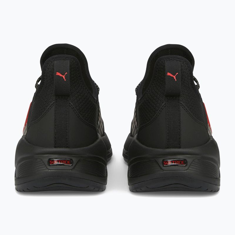 Scarpe da corsa da uomo PUMA Softride Premier Slip-On puma nero/per sempre rosso/grigio scuro freddo 12
