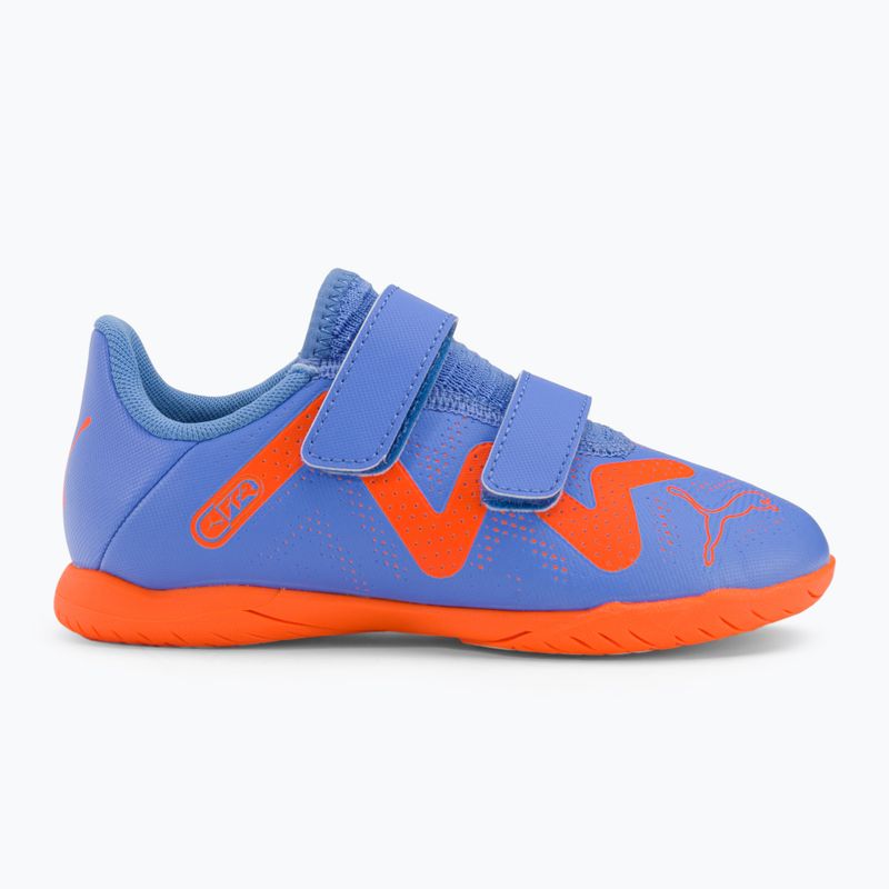 Scarpe da calcio PUMA Future Play IT V blu glimmer/puma bianco/ultra arancione per bambini 2