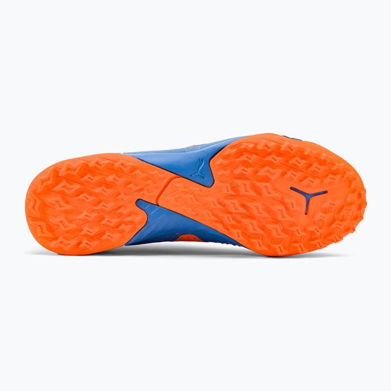 PUMA Future Match TT + Mid blu glimmer/puma bianco/ultra arancione scarpe da calcio per bambini 5