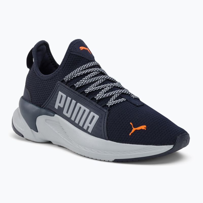 PUMA Softride Premier Slip-On, scarpe da corsa da uomo blu/ grigio platino/ultra arancione