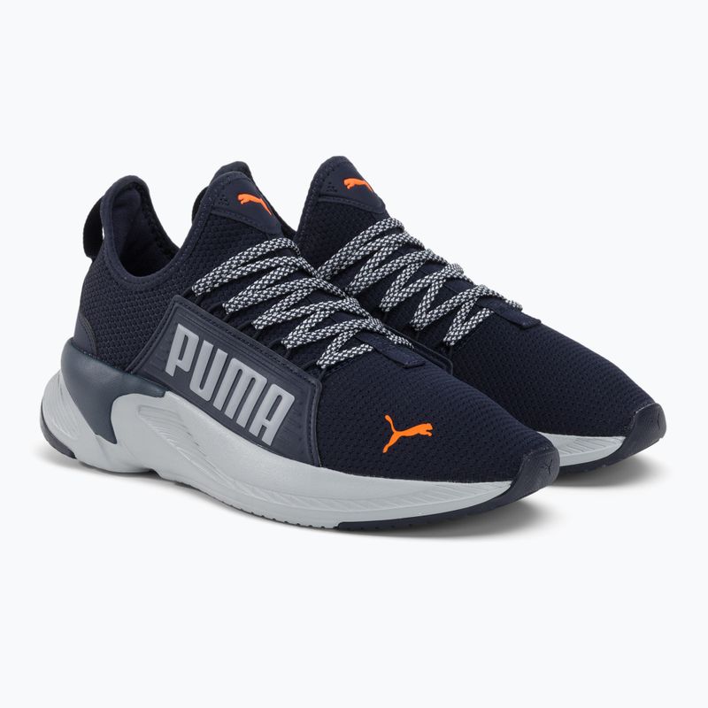 PUMA Softride Premier Slip-On, scarpe da corsa da uomo blu/ grigio platino/ultra arancione 4
