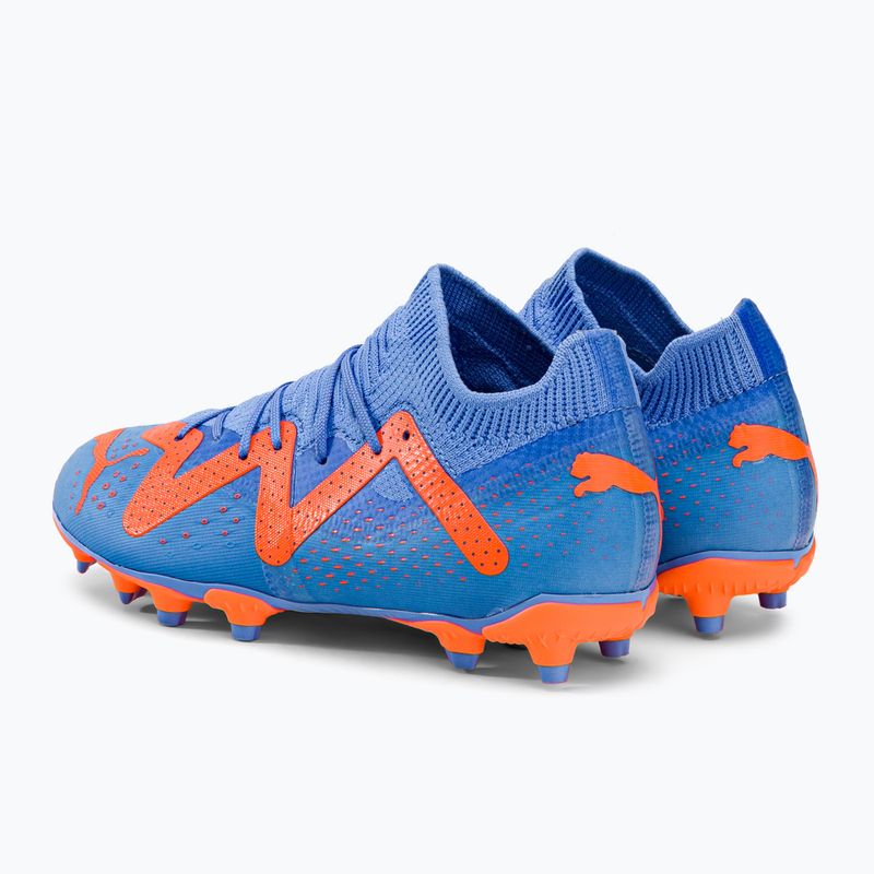 Scarpe da calcio PUMA Future Match FG/AG blu glimmer/puma bianco/ultra arancione per bambini 3