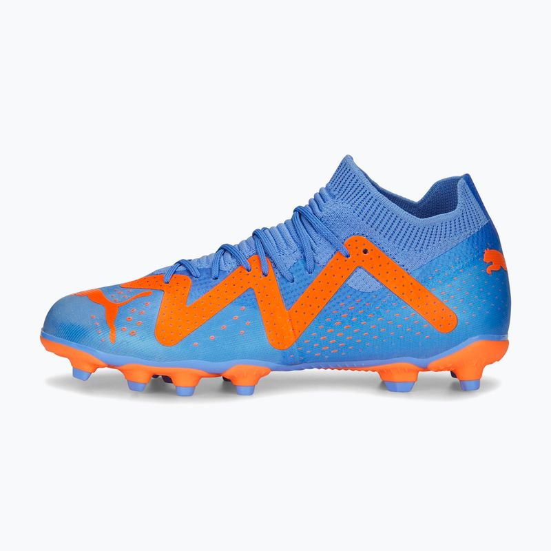 Scarpe da calcio PUMA Future Match FG/AG blu glimmer/puma bianco/ultra arancione per bambini 10