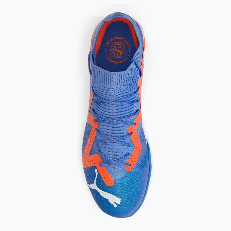 PUMA Future Ultimate Cage blu glimmer/puma bianco/ultra arancione scarpe da calcio da uomo 6