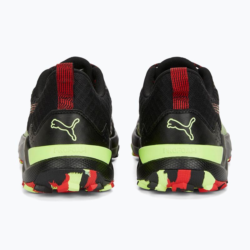 Scarpe da corsa da uomo PUMA Obstruct Profoam Bold puma nero/puma rosso/giallo veloce 14