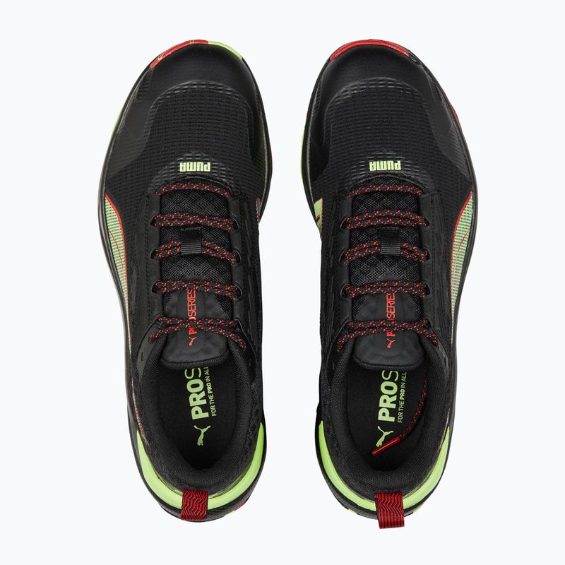 Scarpe da corsa da uomo PUMA Obstruct Profoam Bold puma nero/puma rosso/giallo veloce 15