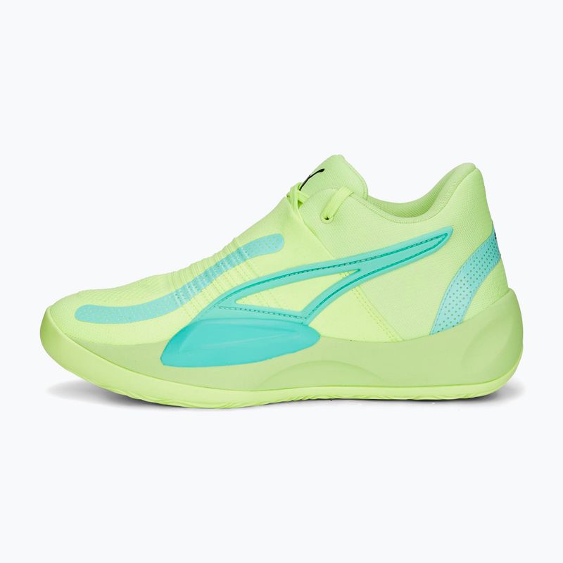 Scarpe da basket da uomo PUMA Rise Nitro fast yellow/electric peppermint 11