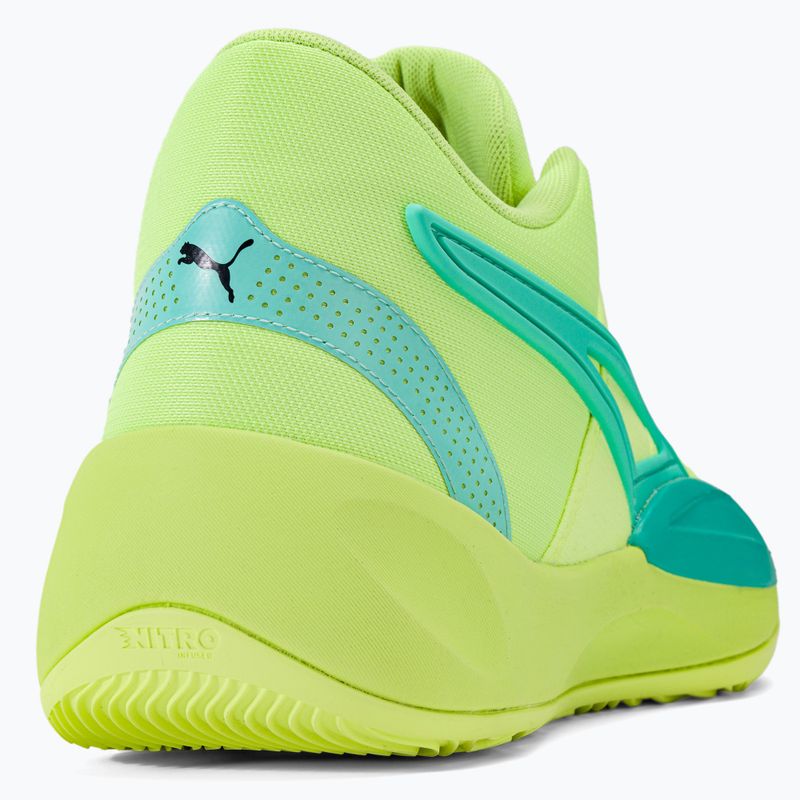 Scarpe da basket da uomo PUMA Rise Nitro fast yellow/electric peppermint 9