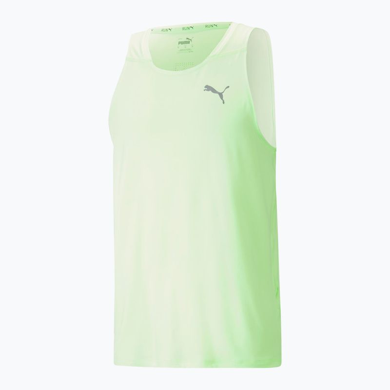 Maglietta da corsa PUMA Run Cloudspun Singlet da uomo in lime frizzante