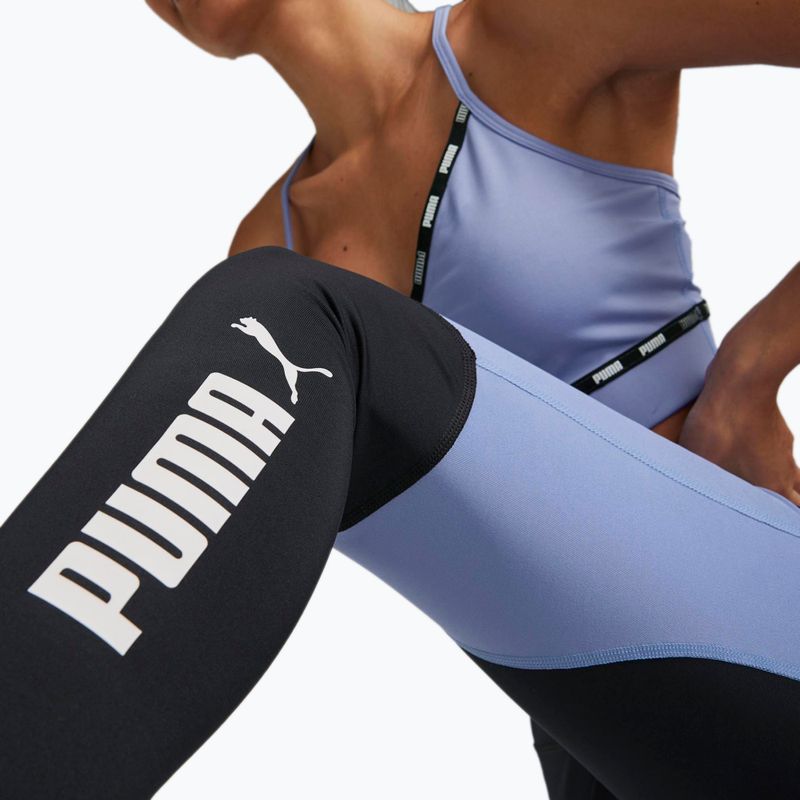 Leggings da allenamento da donna PUMA Train Favorite Logo Vita Alta 7/8 puma nero/porpora 5